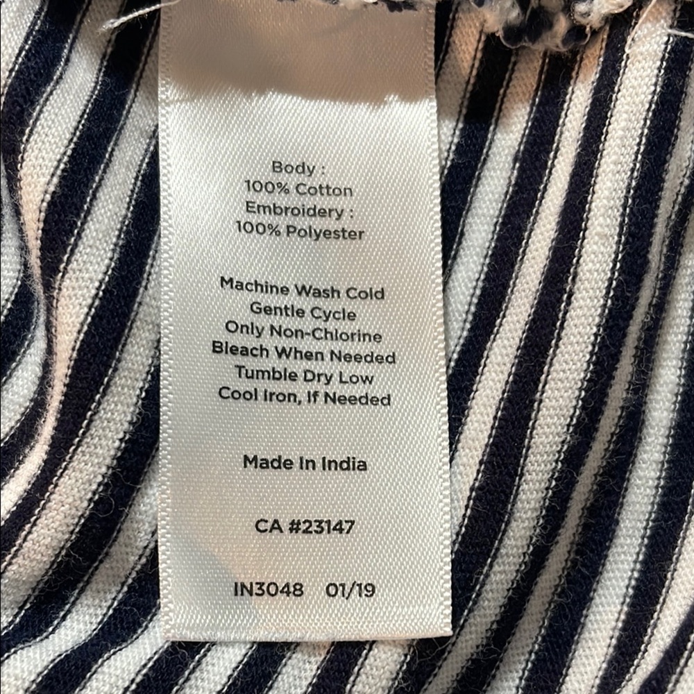 Talbots Black and White Striped Short Sleeve Tee - Picture 11 of 11